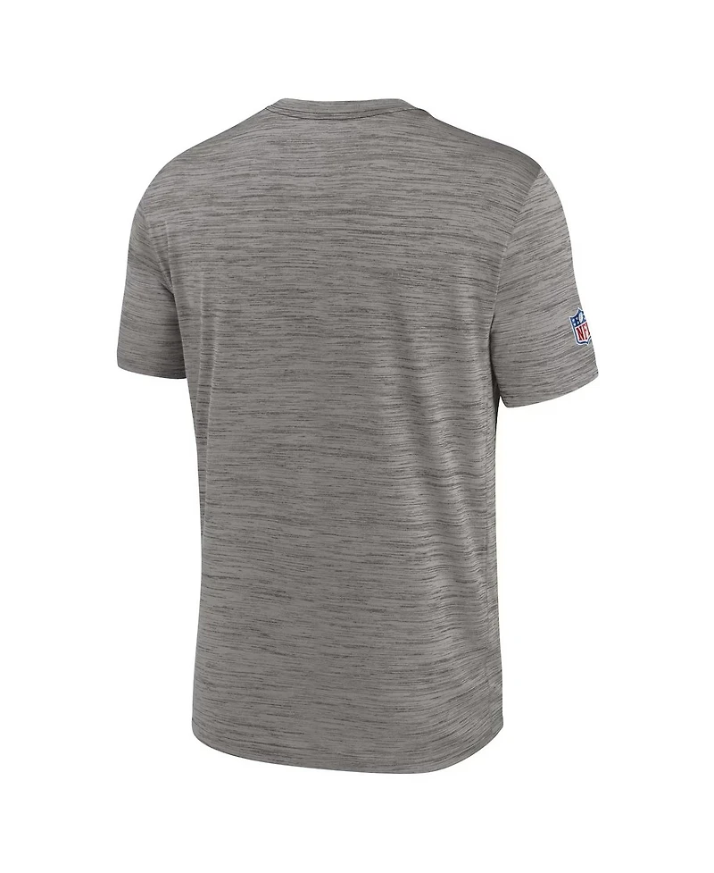 Nike Men's Heather Charcoal New England Patriots 2023 Sideline Alternate Logo Performance T-Shirt