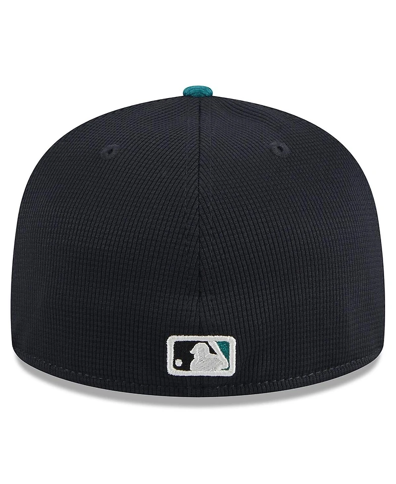 New Era Men's Cream Seattle Mariners 2024 Batting Practice 59FIFTY Fitted Hat