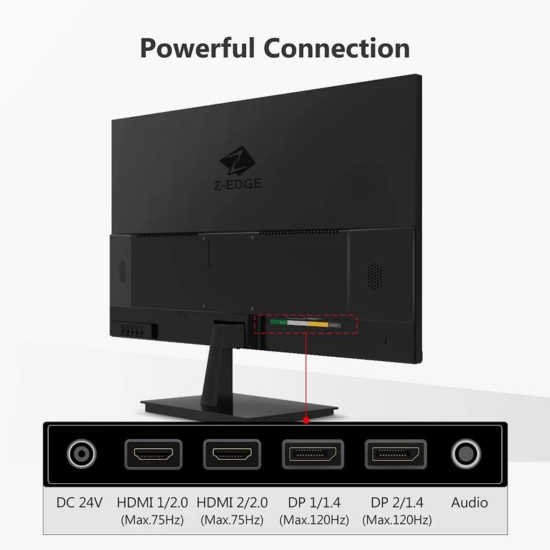 Z-edge 28 inch 4K Ultra Hd 3840x2160 120Hz 4ms Ips Gaming Monitor, Hdmi x2, DisplayPort x2, Support FreeSync