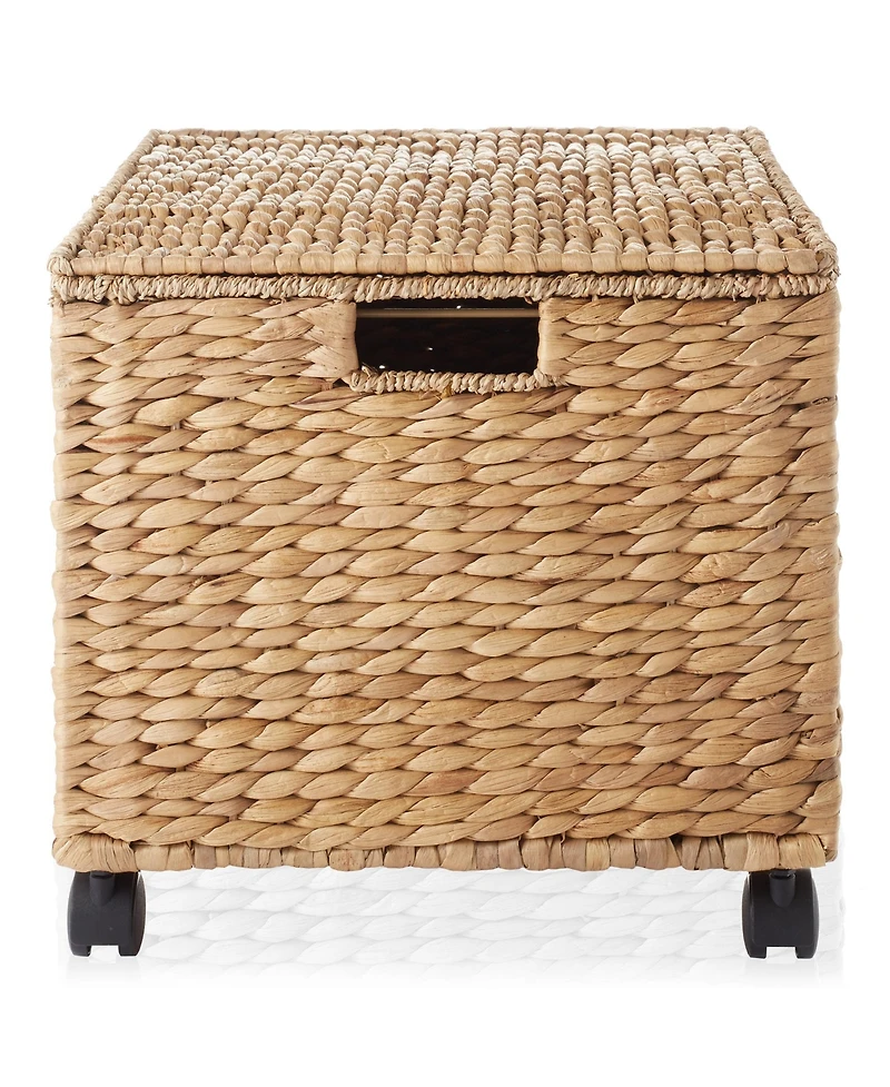 Casafield Rolling Filing Cabinet, Water Hyacinth Hanging File Folder Organizer, Home Office Storage