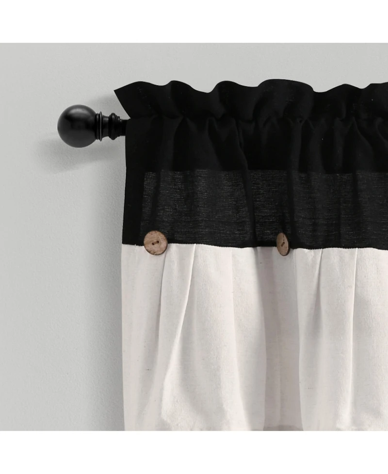 Lush Decor Linen Button Valance
