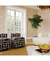 Tov Furniture 25" Geometric Jacquard Weave Stool