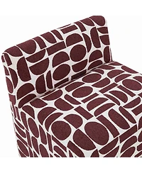 Tov Furniture 25" Geometric Jacquard Weave Stool