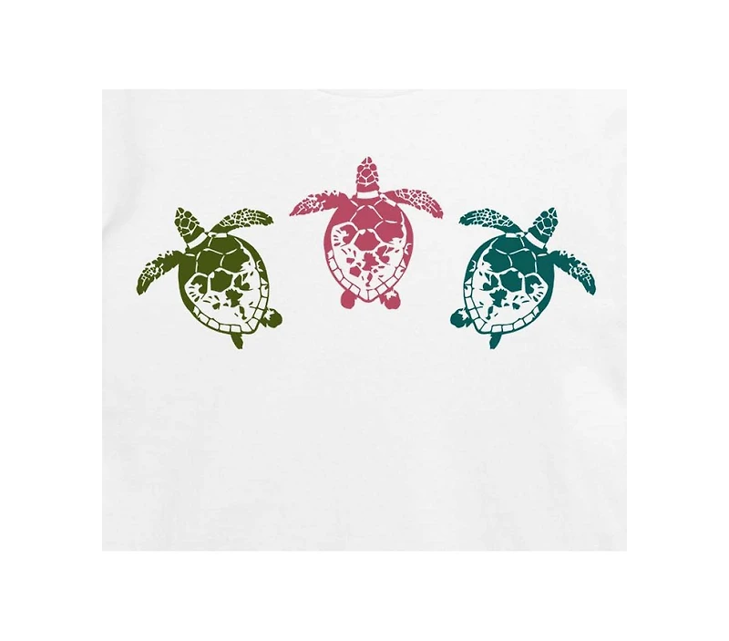 Hybrid Apparel Trendy Juniors Turtles Cropped Tee