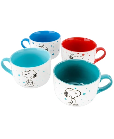 Peanuts 4 Pack 23OZ Soup Bowls w/ Lids