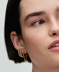 Pandora 14k gold-plated V-shaped Open Hoop Earrings