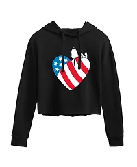 Hybrid Apparel Trendy Juniors Peanuts Snoopy Flag Graphic Cropped Hoodie