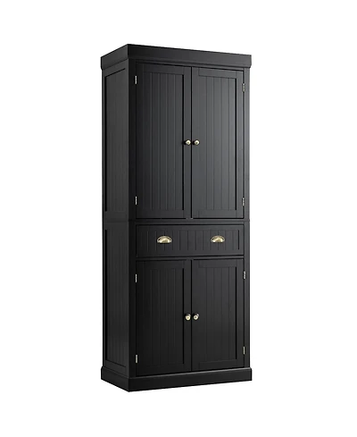 Sugift Traditional Freestanding Storage Cabinet with Adjustable Shelves and Drawer