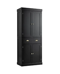 Sugift Traditional Freestanding Storage Cabinet with Adjustable Shelves and Drawer