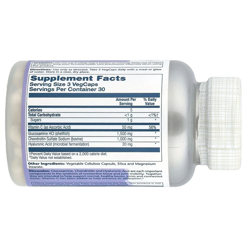 Solaray Glucosamine Chondroitin Hyaluronic Acid - 90 VegCaps