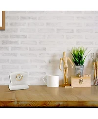 Bey-Berk Genuine Marble Desk Clock with Gold Accents