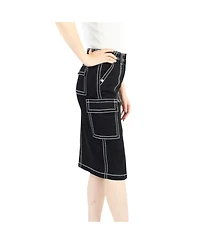 Indigo Poppy Women's Black Cargo Skirt
