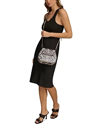 Donna Karan New York Bellerose Python Flap Crossbody