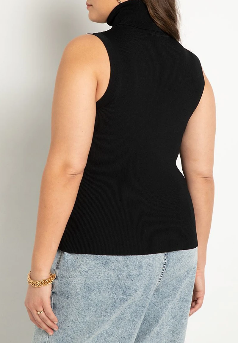 Eloquii Women's Plus Turtleneck Layering Sweater