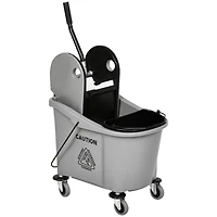 Homcom 9.5 Gallon/36L Wringer Bucket Cart w/ Down Press Wringer, Mop Holder