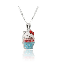 Sanrio Hello Kitty Silver Plated Cupcake Pendant Necklace