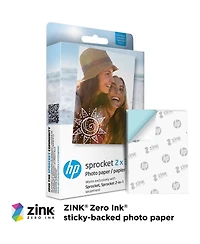 Hp Sprocket Portable 2x3" Instant Photo Printer and Zink Paper Bundle