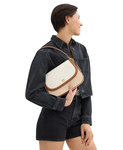 Coach Legacy Medium Colorblock Pebble Leather Shoulder Bag