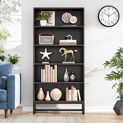 Tribesigns Tall Bookcase and Bookshelf, 70.8” Large Bookcases Organizer with 5-Tier Storage Shelves, Heavy Duty Free-Standing Library Bookshelf