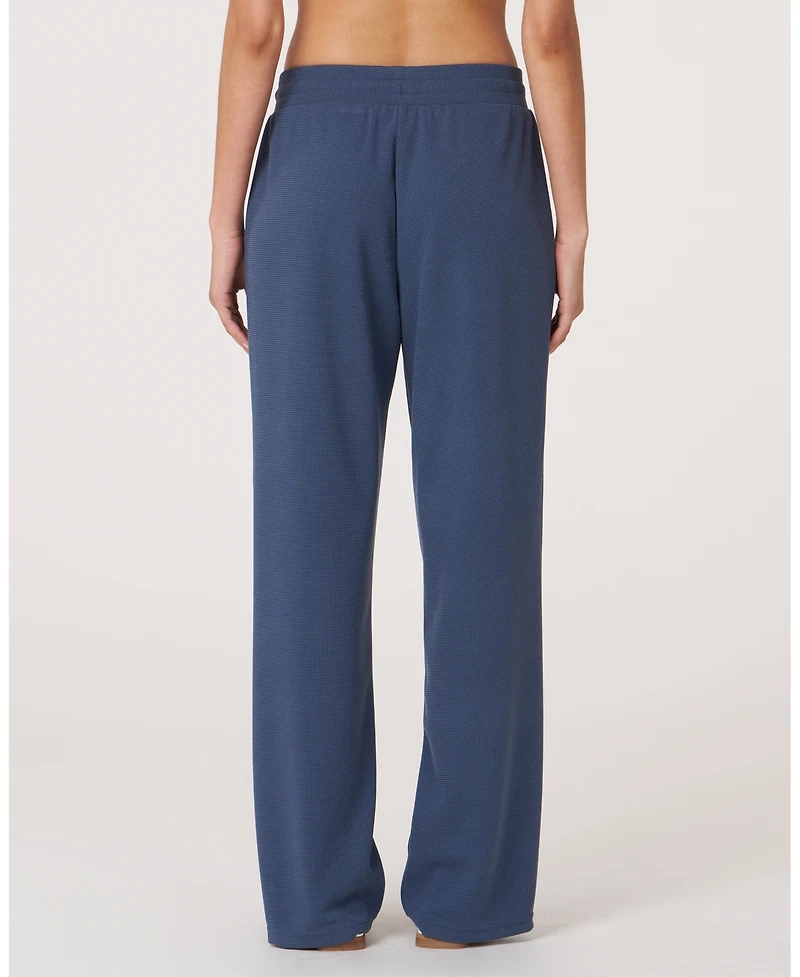 Rebody Active Women's Retreat Waffle Wide Leg Pant 30"