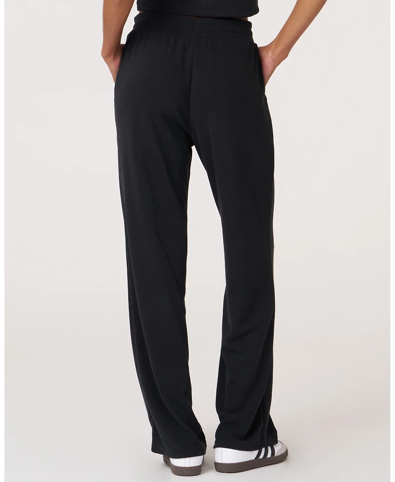 Rebody Active Women's Retreat Waffle Wide Leg Pant 30"