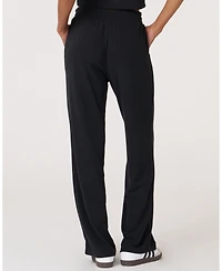 Rebody Active Women's Retreat Waffle Wide Leg Pant 30"