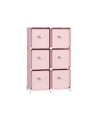 Slickblue Cube Storage Organizer with Storage Boxes, Customizable Shape, Bedroom, Living Room-6 Cubes