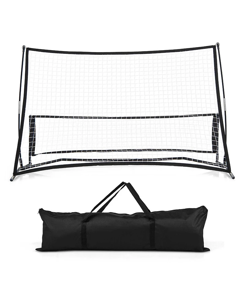 2-in-1 Portable Soccer Trainer with Carrying Bag to Enhance Soccer Passing Skill