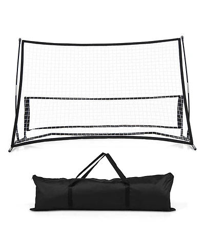 2-in-1 Portable Soccer Trainer with Carrying Bag to Enhance Soccer Passing Skill