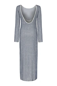 Nocturne Women's Striped Dress with Low Back
