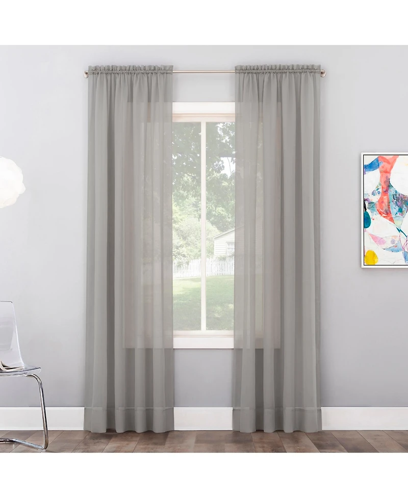 Calypso Sheer Voile Rod Pocket Curtain Panel