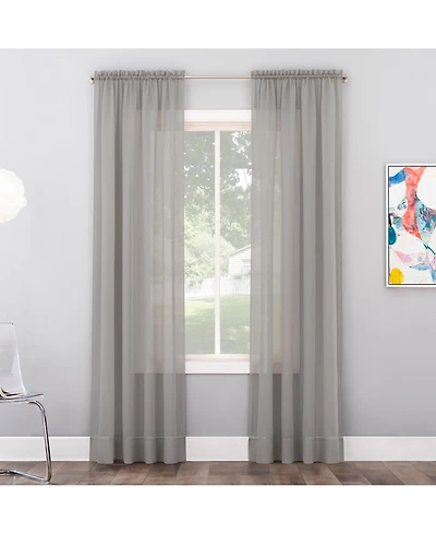 Calypso Sheer Voile Rod Pocket Curtain Panel