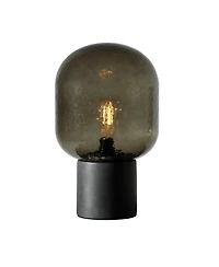 Bruce 16" Cement Led Table Lamp with Speckle Glass Shade