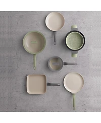 BergHOFF Balance Non-stick Ceramic 2Pc Frying Pan 9.5" and Nylon Turner 13.75", Recycled Aluminum