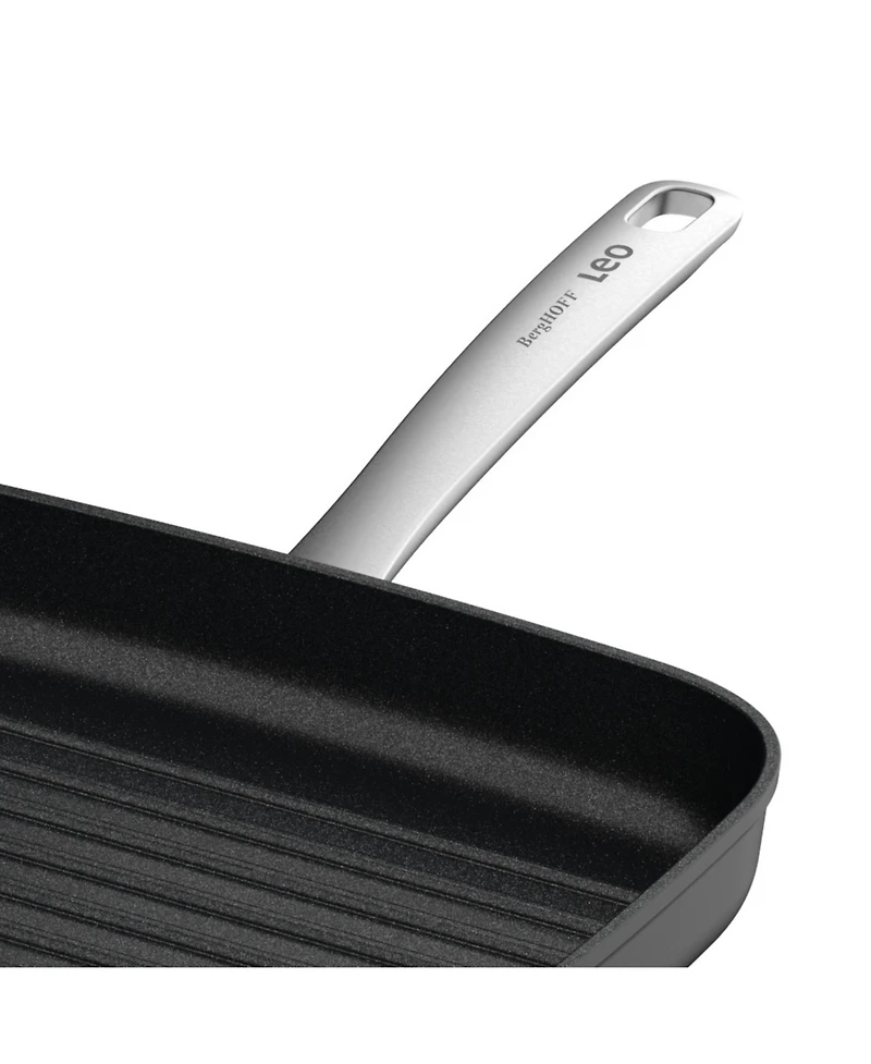 BergHOFF Graphite Non-stick Ceramic Grill Pan 11", Sustainable Recycled Material