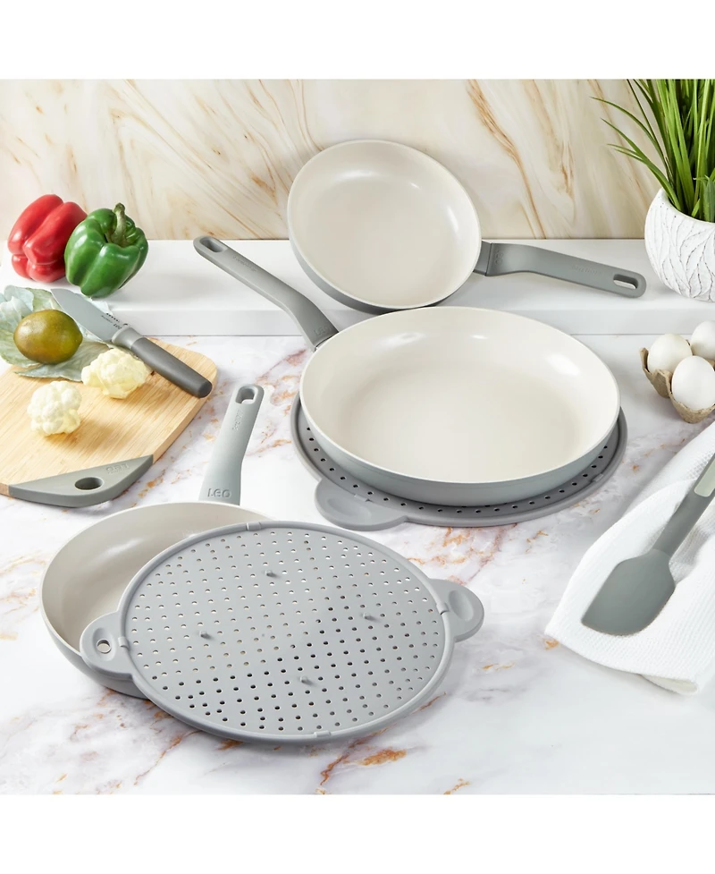 BergHOFF Balance 3Pc Non-stick Ceramic Frying Pan Set, Recycled Aluminum