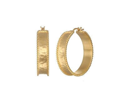 Satya Jewelry Bold Spirit Gold Hoop Earrings