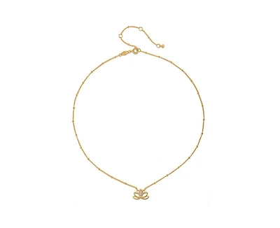 Cultivate Intuition Lotus Moonstone Necklace