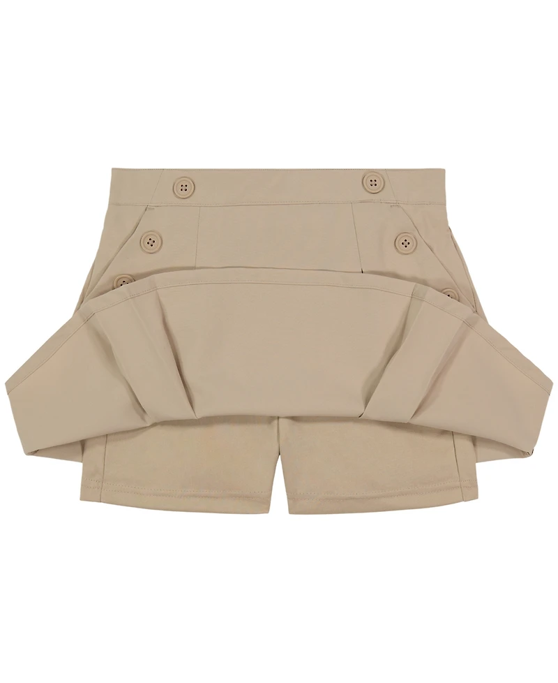 Nautica Big Girls Uniform Button Pockets Elastic Waist Scooter Skorts