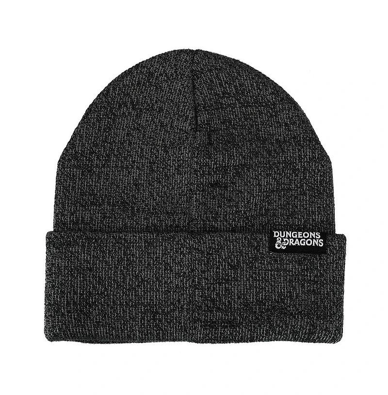 Dungeons & Dragons Men's Dungeons and Dragons Ampersands Flat Embroidery Logo Dark Charcoal Acrylic Knit winter Beanie Hat