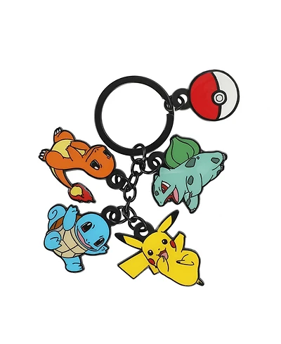 Pokemon Characters 5-Charm Black Keychain