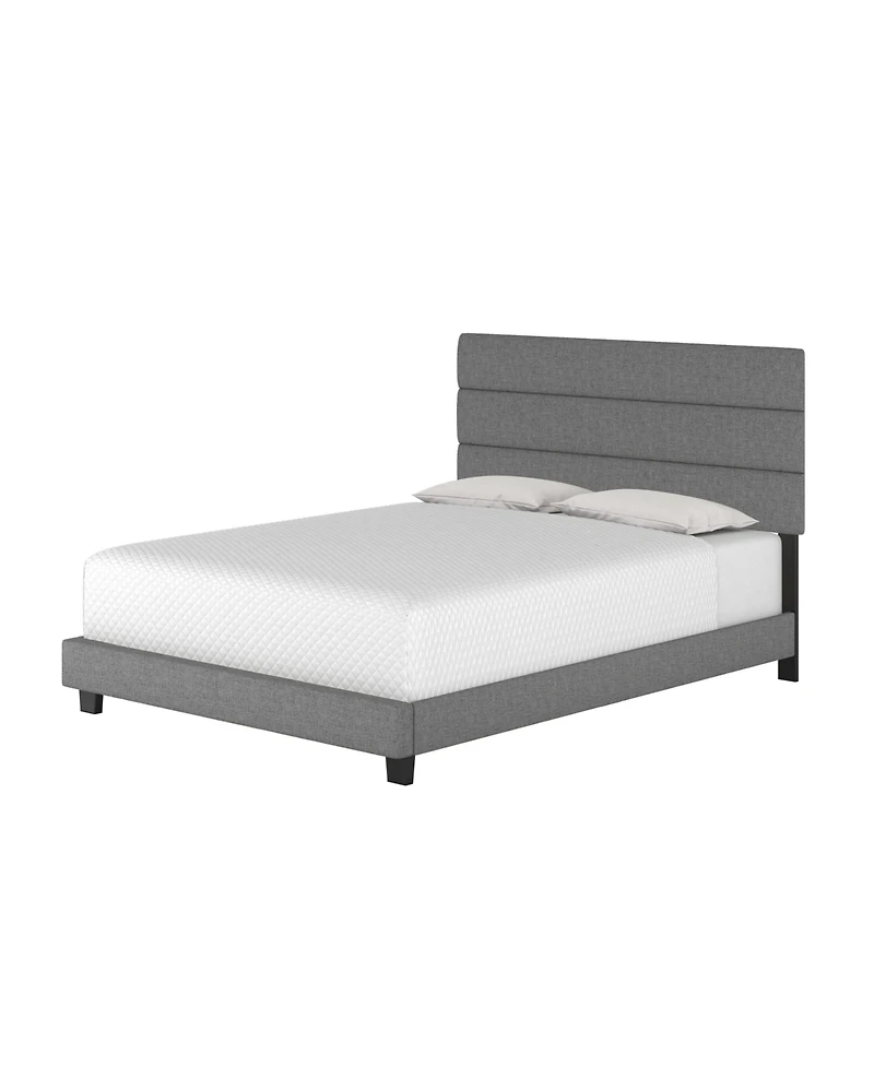 Sicily Linen Upholstered Platform Bed Frame with Adjustable Headboard - Boyd Sleep