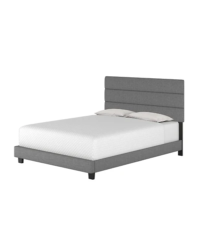Sicily Linen Upholstered Platform Bed Frame with Adjustable Headboard - Boyd Sleep