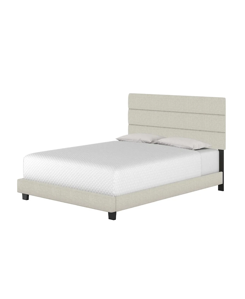 Sicily Linen Upholstered Platform Bed Frame with Adjustable Headboard - Boyd Sleep