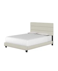 Sicily Linen Upholstered Platform Bed Frame with Adjustable Headboard - Boyd Sleep