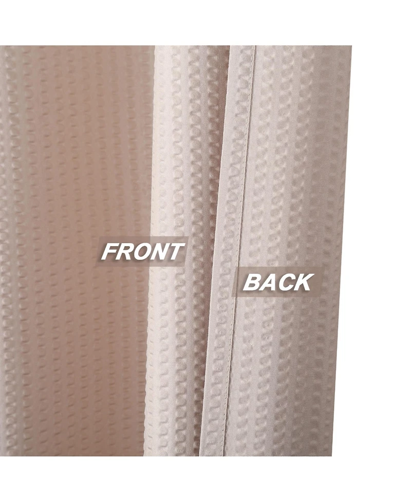 Caromio Soft Embossed Seersucker Microfiber Fabric Shower Curtain or Liner, 72" x 72"
