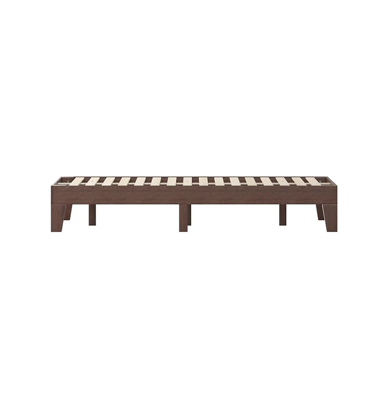 Merrick Lane Eduardo Platform Bed Frame, Solid Wood Platform Bed Frame With Slatted Support