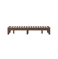 Merrick Lane Eduardo Platform Bed Frame, Solid Wood Platform Bed Frame With Slatted Support