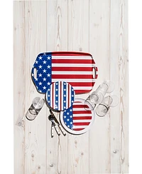 Abode Homewares Melamine Stars Stripes Salad Plates, Set of 4