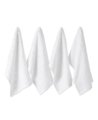 Design Imports Basic Terry Collection Windowpane Dishtowel Set, 16x26", Check, 4 Piece